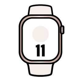 Apple Watch Series 11 GPS 42mm Oro Rosa Correa Rosa rubor (S/M)
